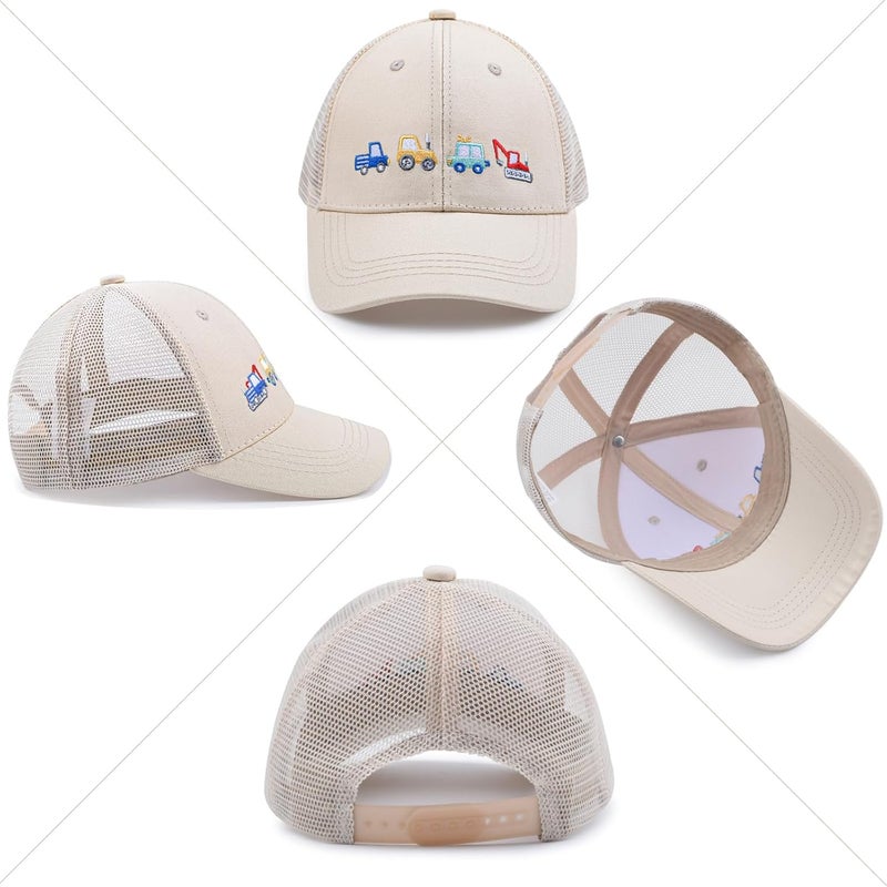EDCYF Kids Boys Girls Embroidered Baseball Caps Baby Sun hat Toddler Dinosaur Trucker Hats Summer Hats（3-8years - Image 3